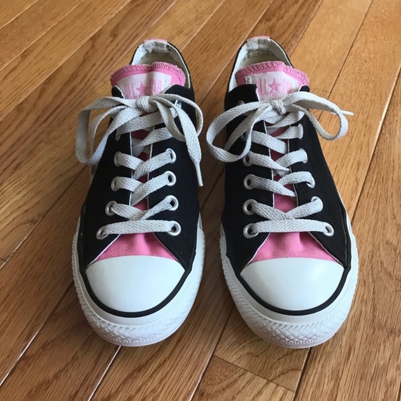 Converse Shoes - Womens black/pink/white All Star Converse sneakers